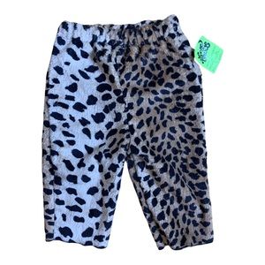 NEW Cozy Leopard Print Fleece Pants Baby Size 3-6M